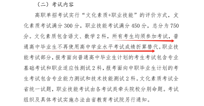 單招考試內(nèi)容變化
