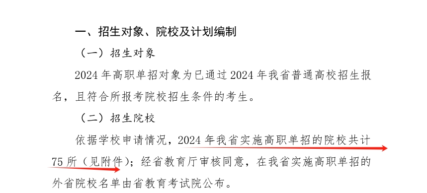 單招招生院校變化
