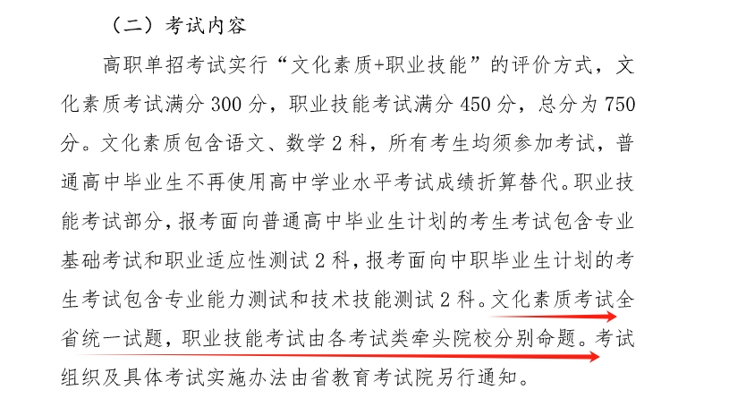 單招命題方變化
