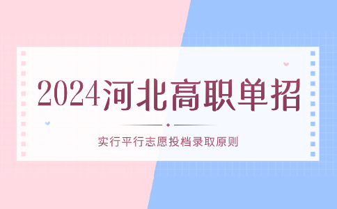 河北高職單招實行平行志愿投檔錄取原則內容介紹
