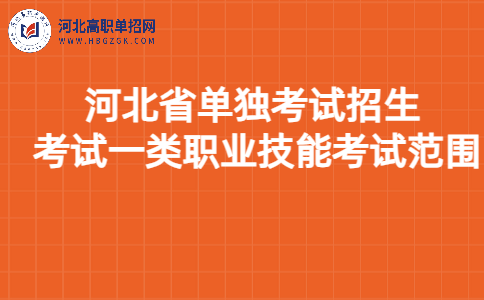 考試一類職業技能考試范圍