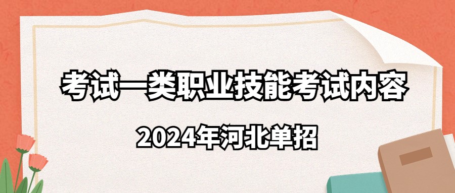 2024年河北單招考試一類職業技能考試內容