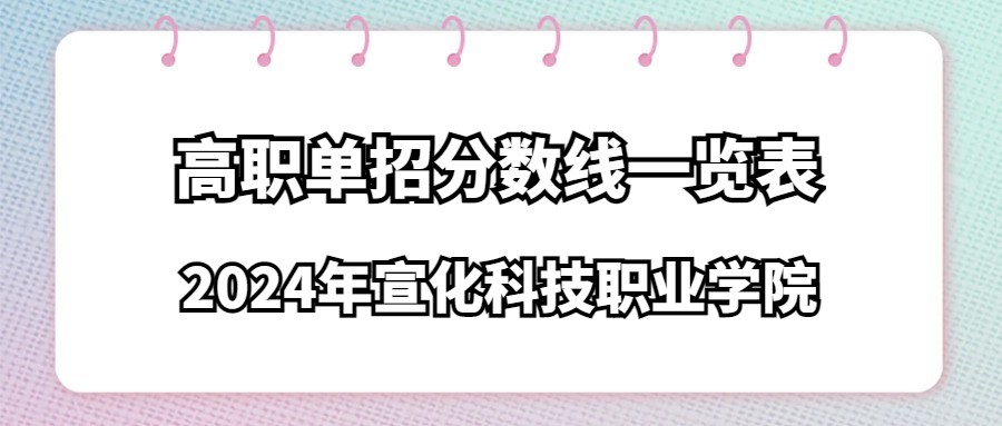 2024年宣化科技職業(yè)學(xué)院高職單招分?jǐn)?shù)線一覽表