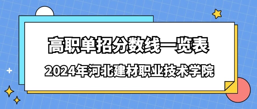 2024年河北建材職業(yè)技術(shù)學(xué)院高職單招分?jǐn)?shù)線一覽表