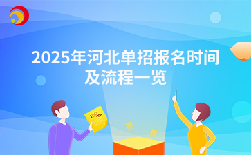 2025年河北單招報名時間及流程一覽